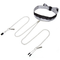 Play Nice Satin and Lace Collar and Nipple Clamps