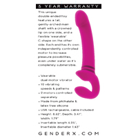 8.5" Vibrating Strapless Strap-On