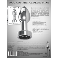 3" Vibrating Metal Butt Plug