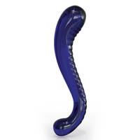6.5"  Blue Glass Dildo