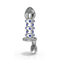 3.9" Ribbed Glass Dildo
