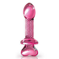 4" Love Heart Glass Butt Plug