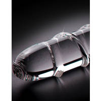 7.5" Ribbed Glass Dildo