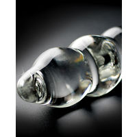 7" Ribbed Glass Dildo