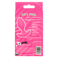Vibrating Glow In The Dark Butt Plug
