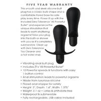 3" Forever Anal Vibrating Butt Plug