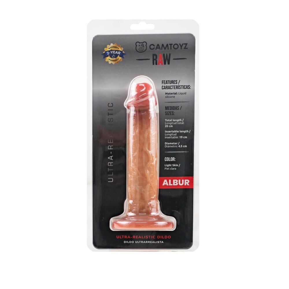 Large View Ultra Realistic 20cm Silicone Dildo Albur