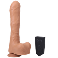 8.5" Uncut Thrusting Cock + Balls