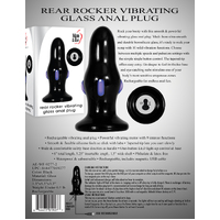 3" Rocker Glass Vibrating Butt Plug