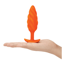Swirl Textured Vibrating Butt Plug