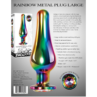 Large Rainbow Metal Butt Plug