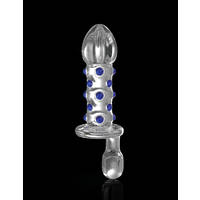 3.9" Ribbed Glass Dildo