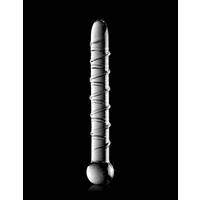7.5" Ribbed Glass Dildo