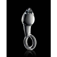 5.5" Curved Glass Butt Plug