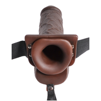9" Hollow Squirting Strap-On + Balls