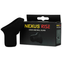 Nexus Rise Liquid Silicone Cock and Ball Sling Black