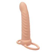 Rechargeable Ribbed Dual Penetrator Ivory