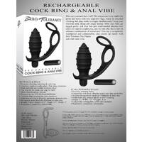 6" Vibrating Cock Ring + Butt Plug
