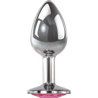 2" Pink Gem Small Metal Butt Plug