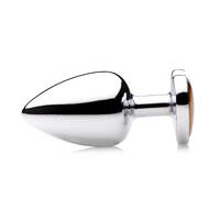 Gemstones Tiger's Eye Heart Large Anal Plug