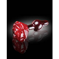 2.4" Rose Glass Butt Plug