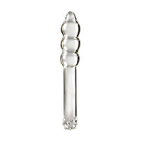 7" Ribbed Glass Dildo