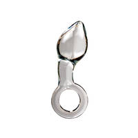 5.5" Curved Glass Butt Plug