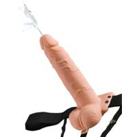 7.5" Hollow Squirting Strap On + Balls