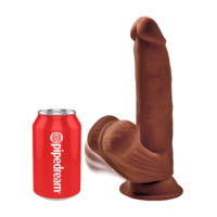 8" 3D Cock + Swinging Balls