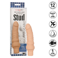 6" Rechargeable Power Stud Curvy Ivory