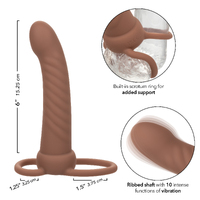 Rechargeable Ribbed Dual Penetrator