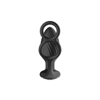 Tornado Cock And Ball Ring Rotating And Vibrating Butt Plug With Remote Control And Cock And Ball Ring