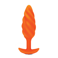 Swirl Textured Vibrating Butt Plug