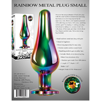 Small Rainbow Metal Butt Plug