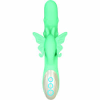 9" Beaded Butterfly Rabbit Vibrator