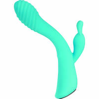 8" Aqua Bunny Rabbit Vibrator