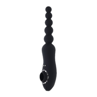 Playboy Pleasure LET IT BEAD Black 23.1 cm USB Rechargeable Vibrating Anal Beads with Clitoral Suction