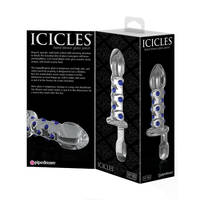 3.9" Ribbed Glass Dildo