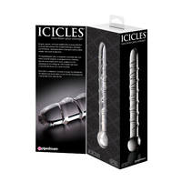 7.5" Ribbed Glass Dildo