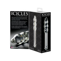 7" Ribbed Glass Dildo