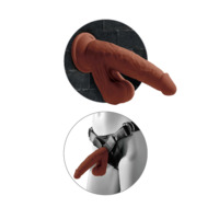 8" 3D Cock + Swinging Balls