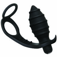 6" Vibrating Cock Ring + Butt Plug