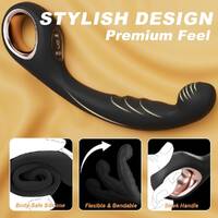 Curved Anal Plug Vibrator With Digital Display