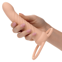 Rechargeable Ribbed Dual Penetrator Ivory