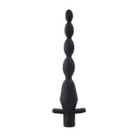 Selopa VIBRATING BUTT BEADS Black 22 cm USB Rechargeable Vibrating Anal Beads