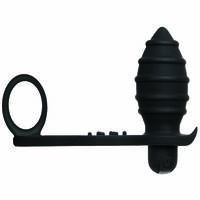 6" Vibrating Cock Ring + Butt Plug