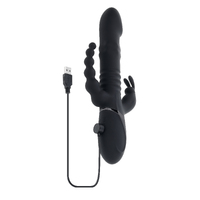 Playboy Pleasure Big Bunny Energy  26.2cm Usb Rechargeable Rabbit Vibrator With Anal Beads