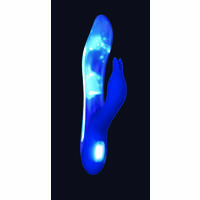 8" Bright  Light Up Rabbit Vibrator