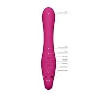 4" Satu Vibrating Strapless Strap On