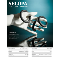 Selopa 3 RING CIRCUS Black Cock Rings - Set of 3 Sizes